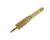 HQ 3.5mm Stereo Male Audio Plug Connector w/ Spring - gold plated  