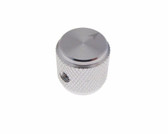 HQ 6mm Hole Dia Aluminum Solid Knob Cap for Flatted Rotary Pot 13*13 - Silver  