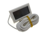 Digital Thermometer Temperature Meter LCD External Sensor - White  
