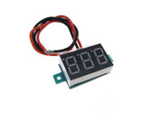 Mini 3-30V DC 3-Digit LED Voltage Meter 2-Wire - Red  
