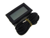 Digital Thermometer Temperature Meter LCD External Sensor - Black  