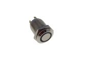 M12 Metal Push Button w/ Annular LED Indicator Momentary type - Blue  