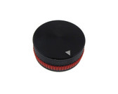 HQ 6mm Hole Dia Aluminum Solid Knob Cap for Flatted Rotary Potentiomete - Red1  