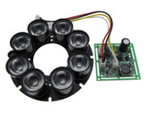 850nm IR Infrared 8*LED Panel with Lens For night verison camera lighting 60d  