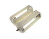 3*AAA Non-Rechargeable/Rechargeable Battery Holder Cylindrical - White - 2PCS  