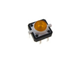 12x12mm Tactile PushButton Switch w/ LED - Orange - Pack of 2  