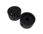 HQ 6mm Hole Dia Aluminum Solid Knob Cap for Flatted Rotary Potentiomete -- Black  