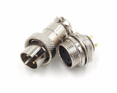 HQ 2 Contacts 2-Pin Aviation Plug Connector - M16MF - Panel Mount Male Pin 