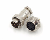 HQ 8 Contacts 8-Pin Aviation Plug Connector - M16MF - Panel Mount Male Pin  