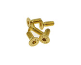 YFS M2.5*8mm Countersunk Flat Head Hex Socket Screw Bolt TiN-Plated - Pack of 5  