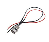 5mm LED Signal Indicator w/ Cable 6-12VDC Built-in Resistor - Orange - Pack of 5  BR/