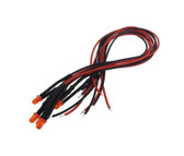 3mm LED Signal Indicator w/ Cable 6-12VDC Built-in Resistor - Red - Pack of 5 BR/