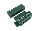 HQ 5-Pin 5.08mm Screw Terminal Block Plug Shrouded Flange Free Hanging  