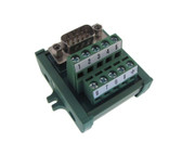 DB9 Serial Port Male Breakout Board Screw Terminal Panel Mount Vertical 42mm(W)  