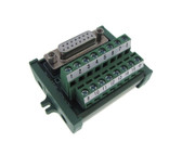 DB15 Serial Port Female Breakout Board Screw Terminal Panel Mount Vert 42mm(W)  