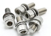 M3 10mm Metric Hex Socket Screw Bolt Stainless Steel w/ washer nut - Pack of 10  
