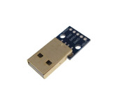 USB 2.0 Type A Male Breakout Board 2.54mm Header Gold plated  