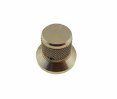 HQ 6mm Hole Dia Aluminum Solid Knob Cap for Flatted Rotary Pot 25*22 - Golden  