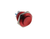 19mm Metal PushButton Switch Panel Mount RB - Momentary type - Red Chrome  