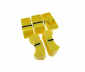 Knob Cap for 4mm shaft Slide Pot Potentiometer 23x11mm - Yellow - Pack of 5  