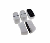 Knob Cap for 4mm shaft Slide Pot Potentiometer 23x12mm R - White - Pack of 5  