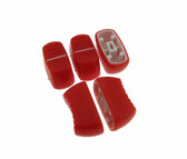 Knob Cap for 4mm shaft Slide Pot Potentiometer 23x12mm R - Red - Pack of 5  