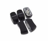 Knob Cap for 4mm shaft Slide Pot Potentiometer 23x12mm R - Black - Pack of 5  