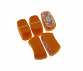 Knob Cap for 4mm shaft Slide Pot Potentiometer 23x12mm R - Orange - Pack of 5  