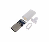 USB 3.1 Type C Male Plug DIY Connector w/ Hoods White  