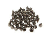 10MM Silver Spots Cone Metal Studs Rivet w/ Screw - Pack of 50  