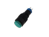 M12 Push Button w/ LED Indicator Latching type 12-24VDC - Green