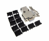 DB9 Female D-Sub connector w/ Two Piece Metal Backshells Hoods Wire Sleeve  
