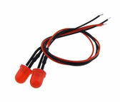 5mm LED Signal Indicator w/ Cable 6-12VDC Built-in Resistor - Red - Pack of 2  