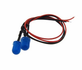 5mm LED Signal Indicator w/ Cable 6-12VDC Built-in Resistor - Blue - Pack of 2  