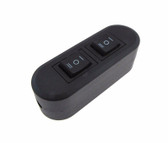 Inline Dual ON/OFF/ON Table Lamp Desk Light Cord Cable Switch - Black  