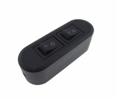Inline Dual ON/OFF Table Lamp Desk Light Cord Cable Switch - Black  
