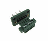 5-Pin 3.81mm Screw Terminal Block Plug Shrouded Flange - Panel Mount  