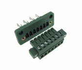 7-Pin 3.81mm Screw Terminal Block Plug Shrouded Flange - Panel Mount  