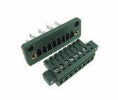 8-Pin 3.81mm Screw Terminal Block Plug Shrouded Flange - Panel Mount  