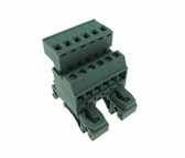 6-Pin 5.08mm Screw Terminal Block Plug Shrouded - Din Rail Mount Type  