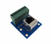 RJ45 Ethernet Connector Breakout Board Module 180 Vertical Plug Header LED  