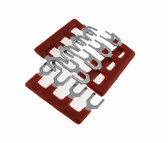 Copy of 4 POS Shorting Bar Stripe For 25A Screw Barrier Terminal Block - Red - Pack of 5 