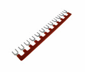 12 POS Shorting Bar Stripe For 25A Screw Barrier Terminal Block - Red 