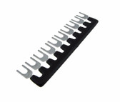 10 POS Shorting Bar Stripe For 15A Screw Barrier Terminal Block w/ Rail - Black 