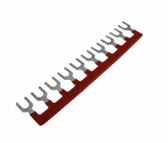 10 POS Shorting Bar Stripe For 20A Screw Barrier Terminal Block w/ Rail - Red 