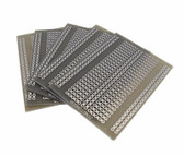 5x7cm Single Side Prototype Board Perforated 2.54mm Breadboard - Pack of 5 