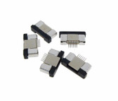 6P 6-Pin FPC Connector 0.5mm Surface Mount - Pack of 5 