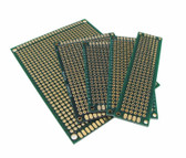 Double Side Prototype Board Perforated 2.54mm Through Hole - Pack of 5 Sizes 