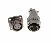 HQ 3 Contacts 3-Pin Aviation Plug Connector - XS12MF - Panel Mount Male Pin 