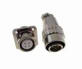 HQ 4 Contacts 4-Pin Aviation Plug Connector - XS12MF - Panel Mount Male Pin 